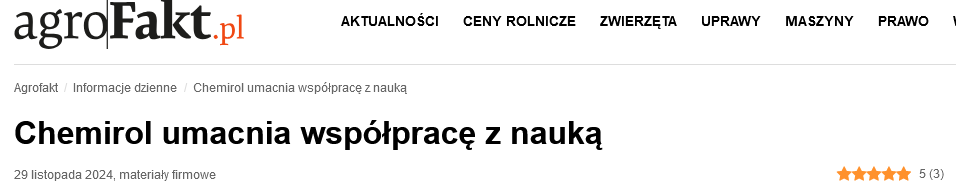 Screenshot 2024 12 05 at 13 47 49 Chemirol umacnia współpracę z nauką